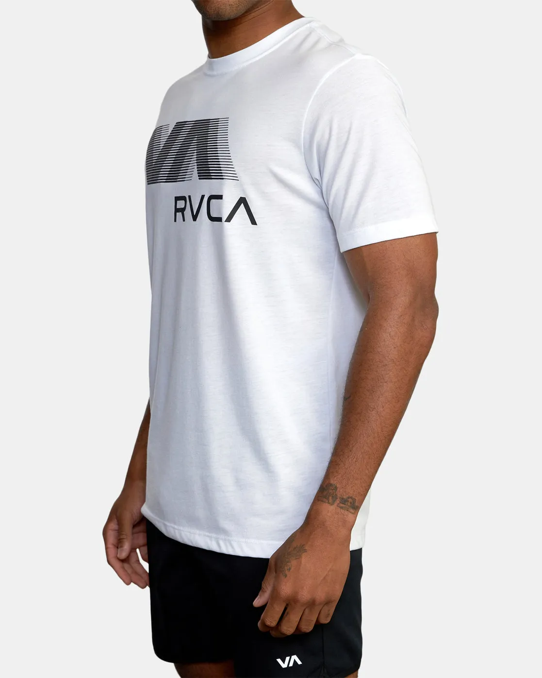 VA RVCA Blur Short Sleeve Performance Tee - White